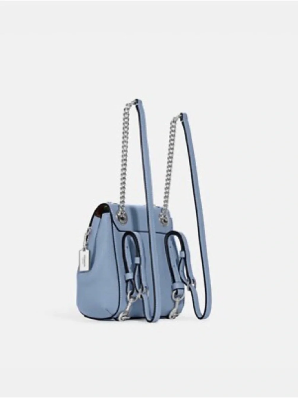 Coach Cornflower Blue Convertible Leather Micro Backpack Style#C5677 EUC - Picture 3 of 15